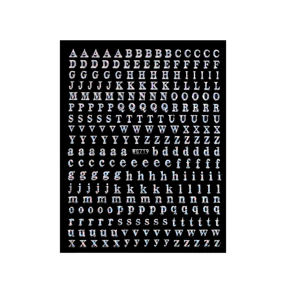 Adesivi Decorativi Lettere Alfabeto Numeri 2-9mm Riempitivo Resina Epossidica Oro Argento Per Stampi in Silicone Fai da Te Riempimenti per Artigianato