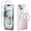 For iPhone 14 Case Compatible with MagSafe Anti Scratch Clear TPU PC Phone Back Cover