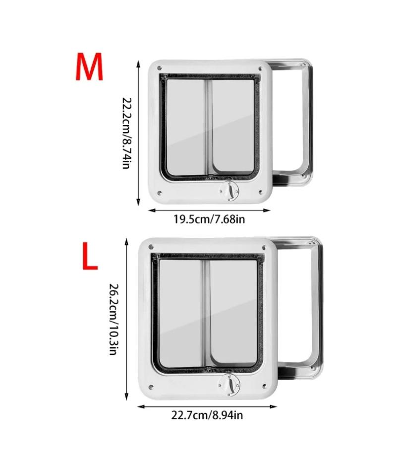 Flap Pet Door Dogs Flap Door 4 Ways Controllable Cats Door Dog Access Door Pet Entry Gate Door Convenient Pet Accessories
