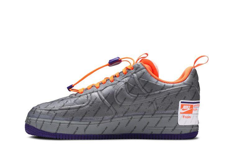 Men's Sneakers Nike Air Force 1 Low Experimental Suns Light Smoke Grey/Court Purple-Total Orange