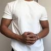Summer Round Neck Solid Color Casual Fashion T-shirt Male Short Sleeve Bottomed Pullover Top Men Sports Tee