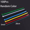 100pcs Reusable Bundle Belt Nylon Strapping Tape Household Goods Cable Ties  Office
