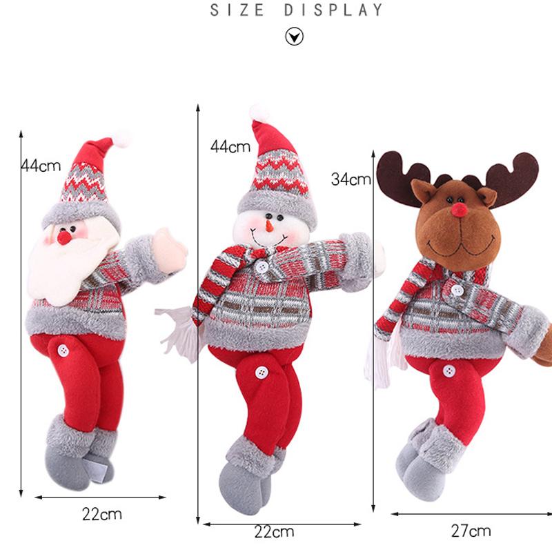 Nuovo Natale Babbo Natale Alce Finestre Cartone Animato Bambola Tenda Decor Buon Natale Decorazioni Casa Natale