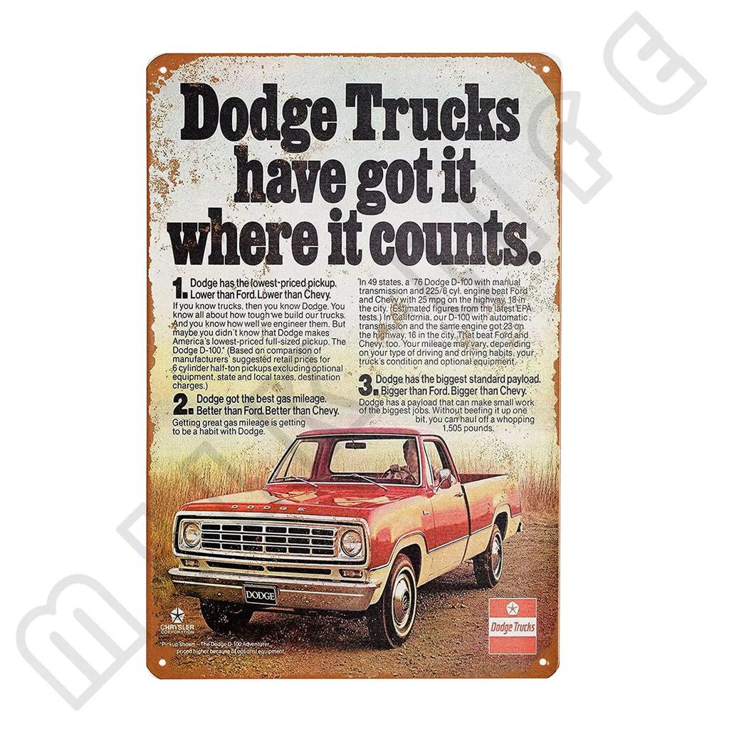 Dodge RAM Nur Parken Metall Blechschilder, Retro Poster für Zuhause Schlafzimmer Garage Bar Club Vintage Wandkunst Dekor