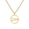 Cazador 2026 Trend Hollow Music Note Pendant Necklace for Women Round Love Neck Chain Stainless Steel Jewelry Birthday Gift