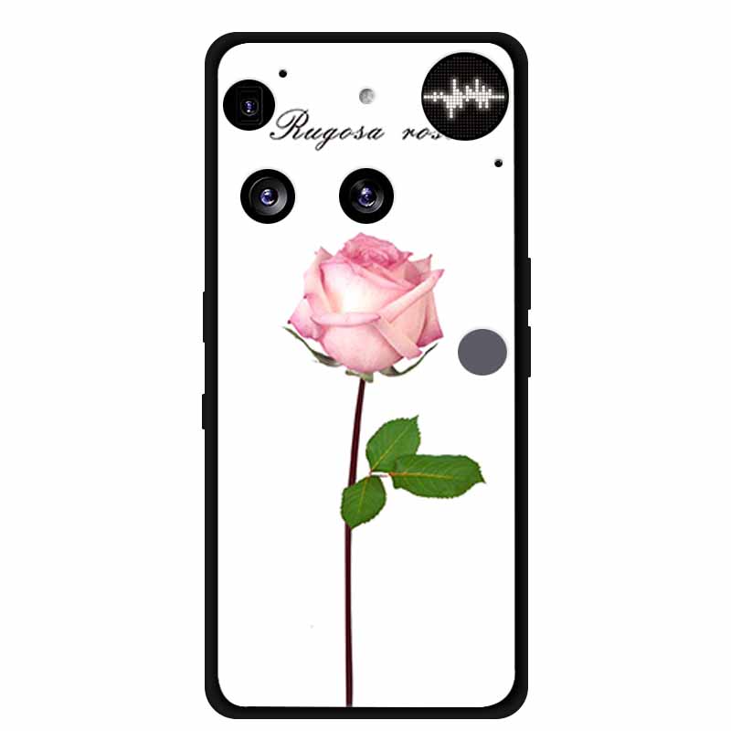 Flowers Case For Nothing Phone 3 Phone3 Soft Silicone Phone Cover Funda Black TPU Protective Bumper Coque for Nothing Phone (3)
