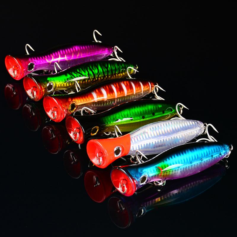 13CM/43G Plastic Hard Bait Fake Fish Bait Popa Lua Big Mouth Wave Crawling Bionic Lure for Fishing
