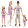 Famiglia 4 Pezzi Bambole Casa dei Giochi per Bambini Giocattolo Bambola Principessa Bambina Famiglia 4 Pezzi Grande Piccolo Modello Genitore-Figlio Fratello Sorella Modello Giocattolo