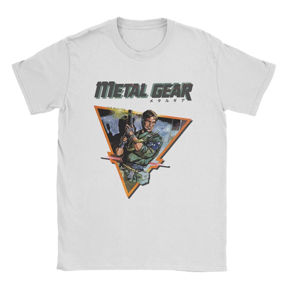 Novelty Game Metal Gear Solid Option C T-Shirt for Men Round Collar Cotton T Shirts MGS Gothic Phantom Hipster Short Sleeve Tees