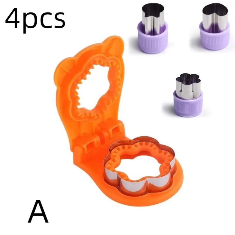 Sandwich Cutter and Sealer with Plastic Handles Ideal for DIY Bread Fruit Vegetable Cutting and Embossing Moulds Kitchen Gadget