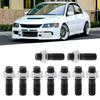 9Pcs M10x1.25 Turbo Studs Lock Nuts Kit Car Vehicle Accessory Fit for Mitsubishi