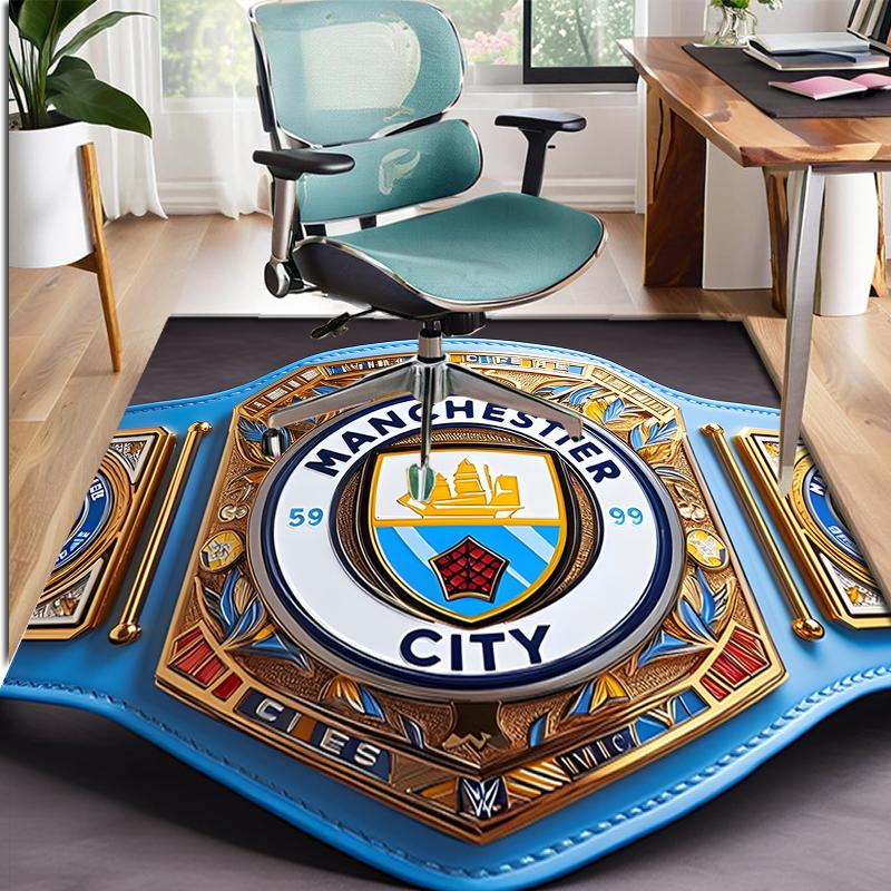 Manchester Football FC Pattern Rug, Indoor/Outdoor Mat, for Picnic, Gameroom, Bedroom, Office, Living Room, Home Decor Carpet, Birthday Gift