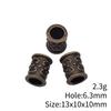 Hammered Texture Tube Spacer Beads Alloy Loose Beads For DIY Bracelet Dreadlocks Hair Braiding Jewelry Making Parts