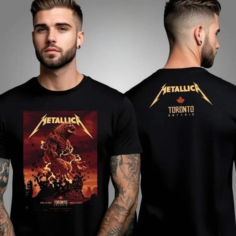 American Heavy Metal Band Metallica Album Poster Graphic Print Tshirts Men Women Crewneck Cotton Tee New Fashion Oversized Tops
