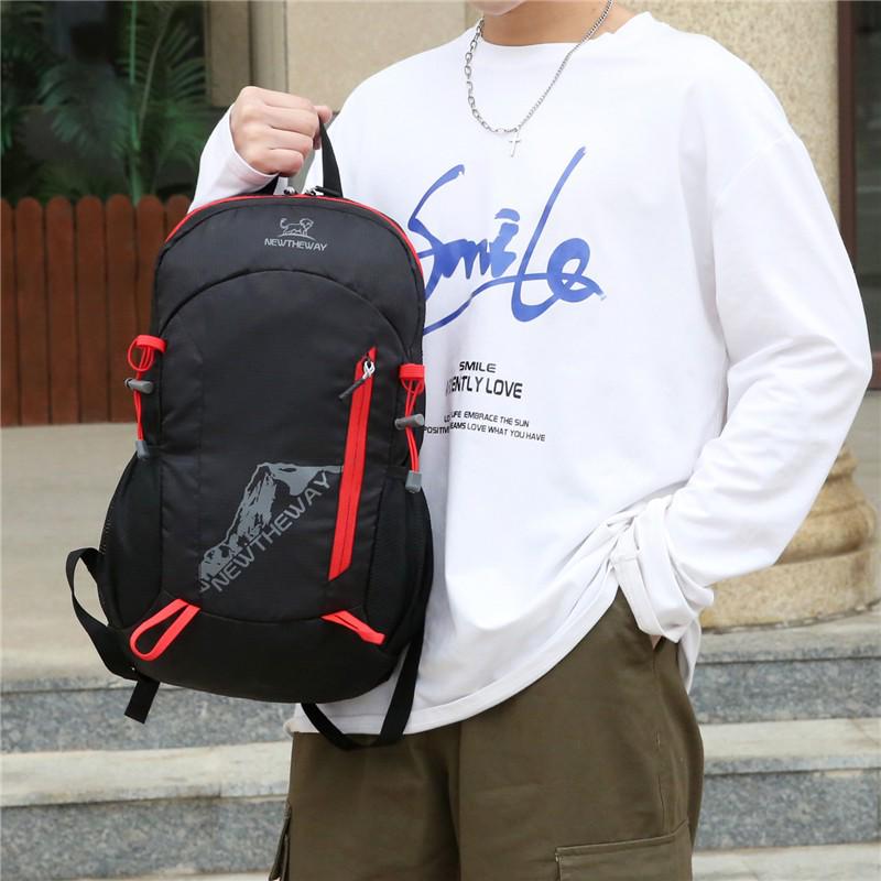 New Style Foldable Lightweight Outdoor Sports Mountaineering Water-Repellent Backpack with Logo Print