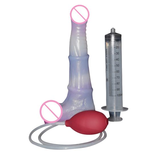 Irrigator Sex Supplies Waterproof Portable Moderate Colorful Dildo Horse Realistic Squirting Penis