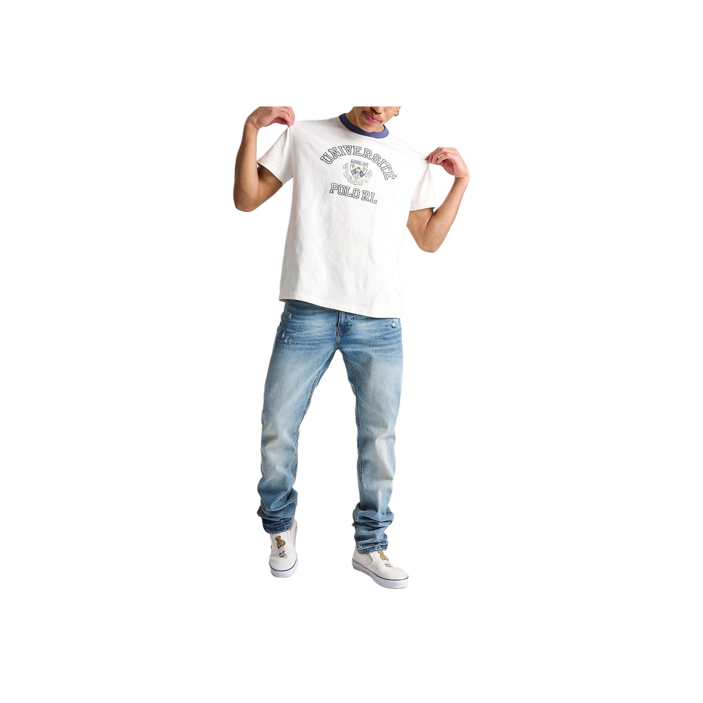 

Polo Ralph Lauren Color Block Letter Crew Neck Short Sleeve T Shirt Men Tops White 710934767-001 L