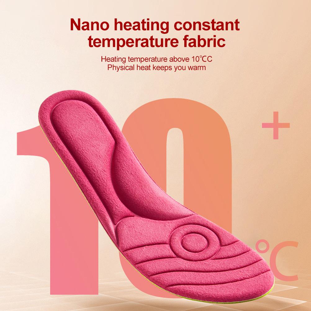 Self Heating Insole Winter Constant Temperature Foot Warmer Cuttable Washable Odor Proof Insole for Women Men Outdoor