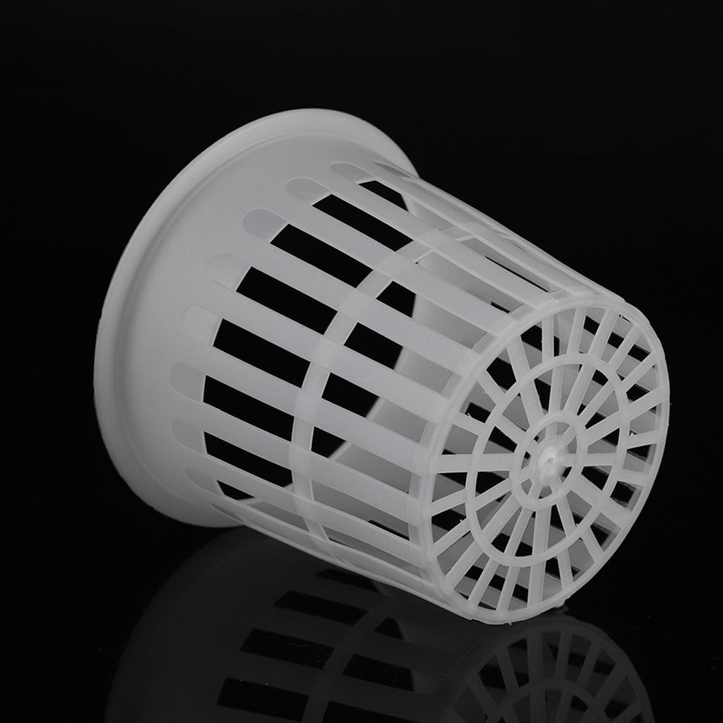 10pcs/Set Durable Safe Plastic Hydroponic Basket Cup for Garden Balcony Planting(White)