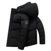 Men's Gradient Winter White Duck Down Jacket - Thick, Warm, Trendy Hooded Student Coat
