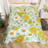 Exotic Floral Duvet Cover Abstract Geometric Bedding Set Microfiber Flowers Leaves Comforter Cover King For Girls Adult Bedroom