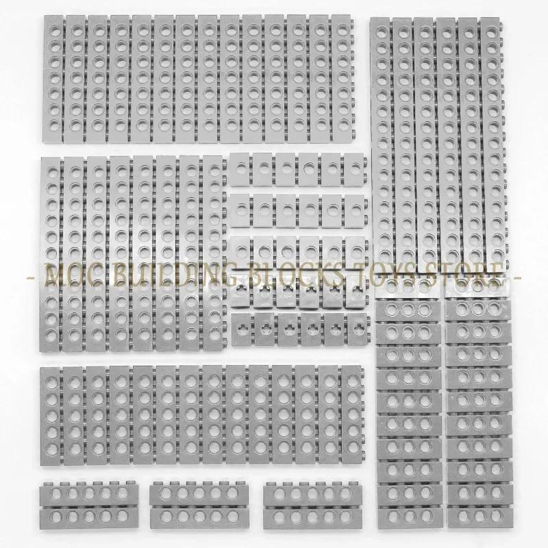 Technical Building Blocks Parts Bulk MOC Thick Bricks 6 Color Combination Accessories Studded Long Beams Robot Children Toys