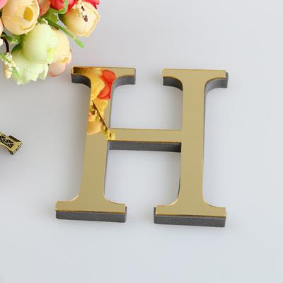 10CM 26 English Letters Wall Sticker 3D Mirror Acrylic Gold Wall Sticker Decals Self-Adhesive Home Party Decor Wall Art Mural