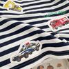 2026 Spring Arrival: Girls' Cartoon Stripe Long Sleeve T-shirt for Small & Medium Kids