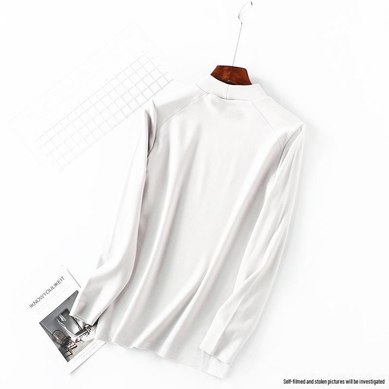 Men's Self-Heating Velvet Brushed Turtleneck Long-Sleeve Shirt for Autumn/Winter