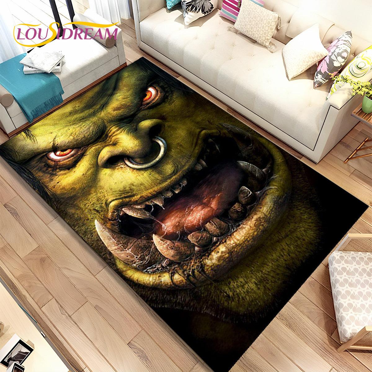 

World of Warcraft, WOW, Килимок для геймерів, Килимок для вітальні, Спальні, Прикраса до дверного килимка, Дитячий нековзкий килимок 3D 40cm x 60cm