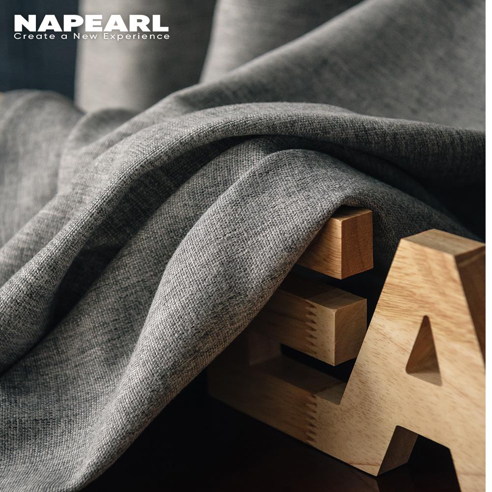 1 Stück NAPEARL Präzisions-Verdunkelungsvorhang 70% Verdunkelung Unifarbener Fensterbehang für Wohnzimmer Schlafzimmer Heimdekoration