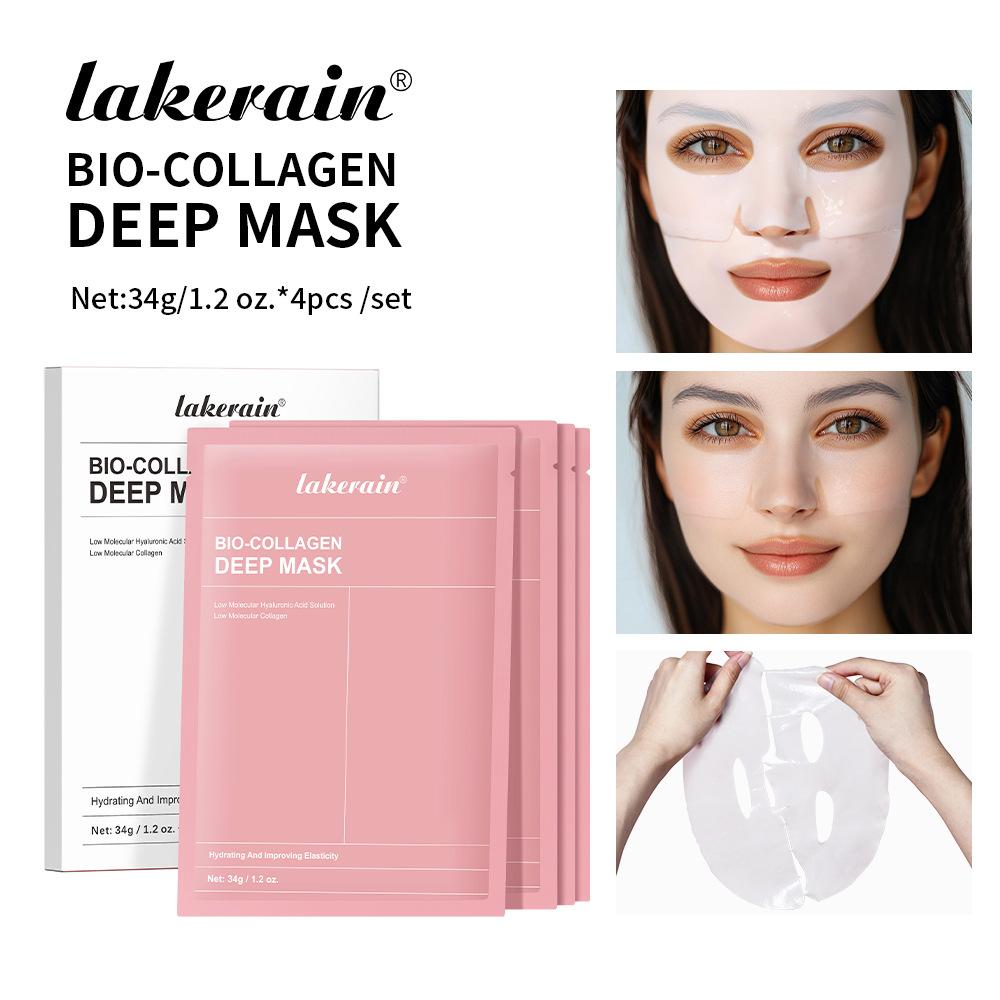 Bio-Collagen Real Deep Mask Supplement Collagen Hydrating Overnight Hydrogel Mask Elasticity Improvement Pore Minimizing Firming