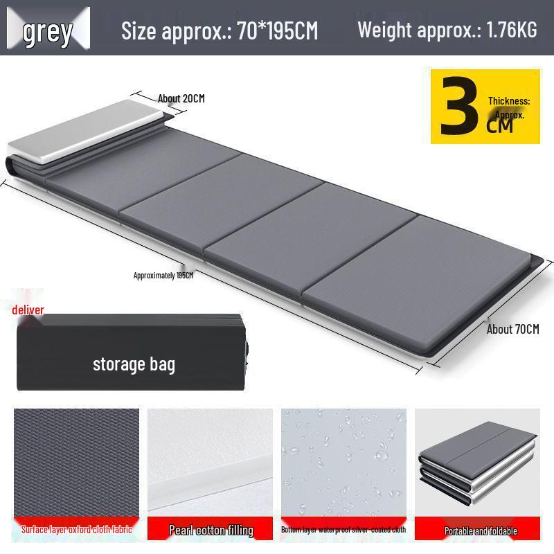 Thickened Waterproof Folding Sleeping Pad: Moisture-Proof Yoga and Nap Mat for Camping and Office Use