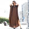 2021 European & American Striped Beach Cover-Up - Four-Way Stretch, Sexy Black & Brown Long Robe, Single-Breasted Bikini Cover-Up.