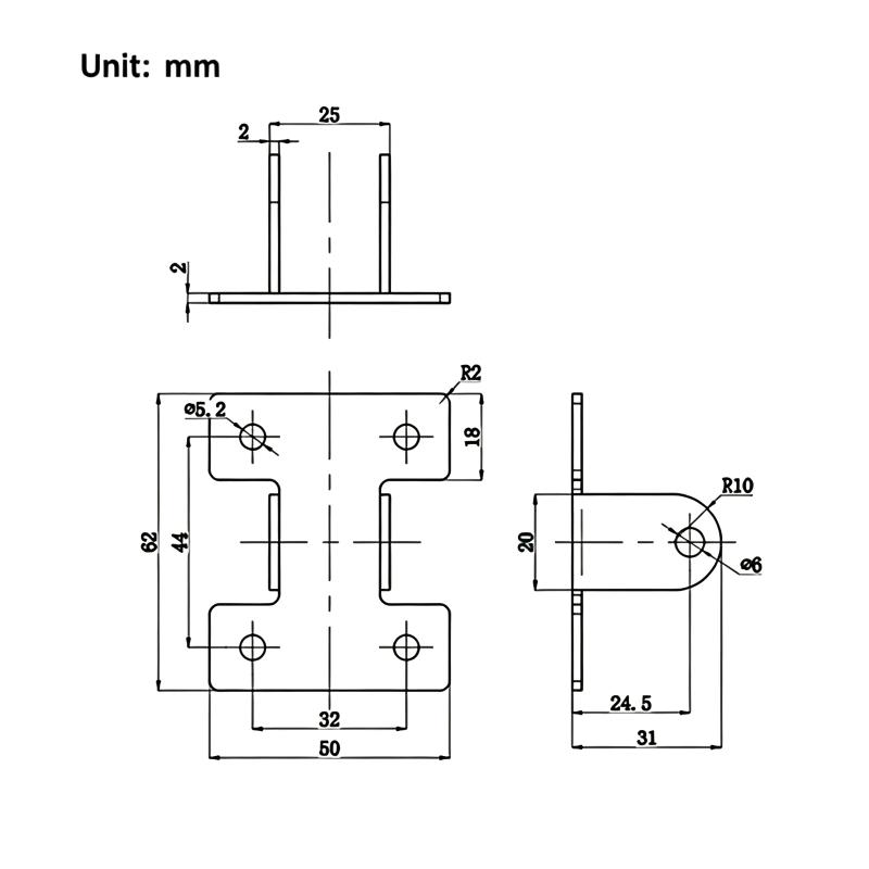 Robuste Linearantrieb Montagehalterungen 2 Stück Silber Stabile Metallhalterung für Autohebesystem Einfache Montage Verwendung