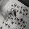 1 Sheet 3D Spider Self Adhesive Nail Art Stickers Spider Web Nail Art Decals For Manicure Decorations