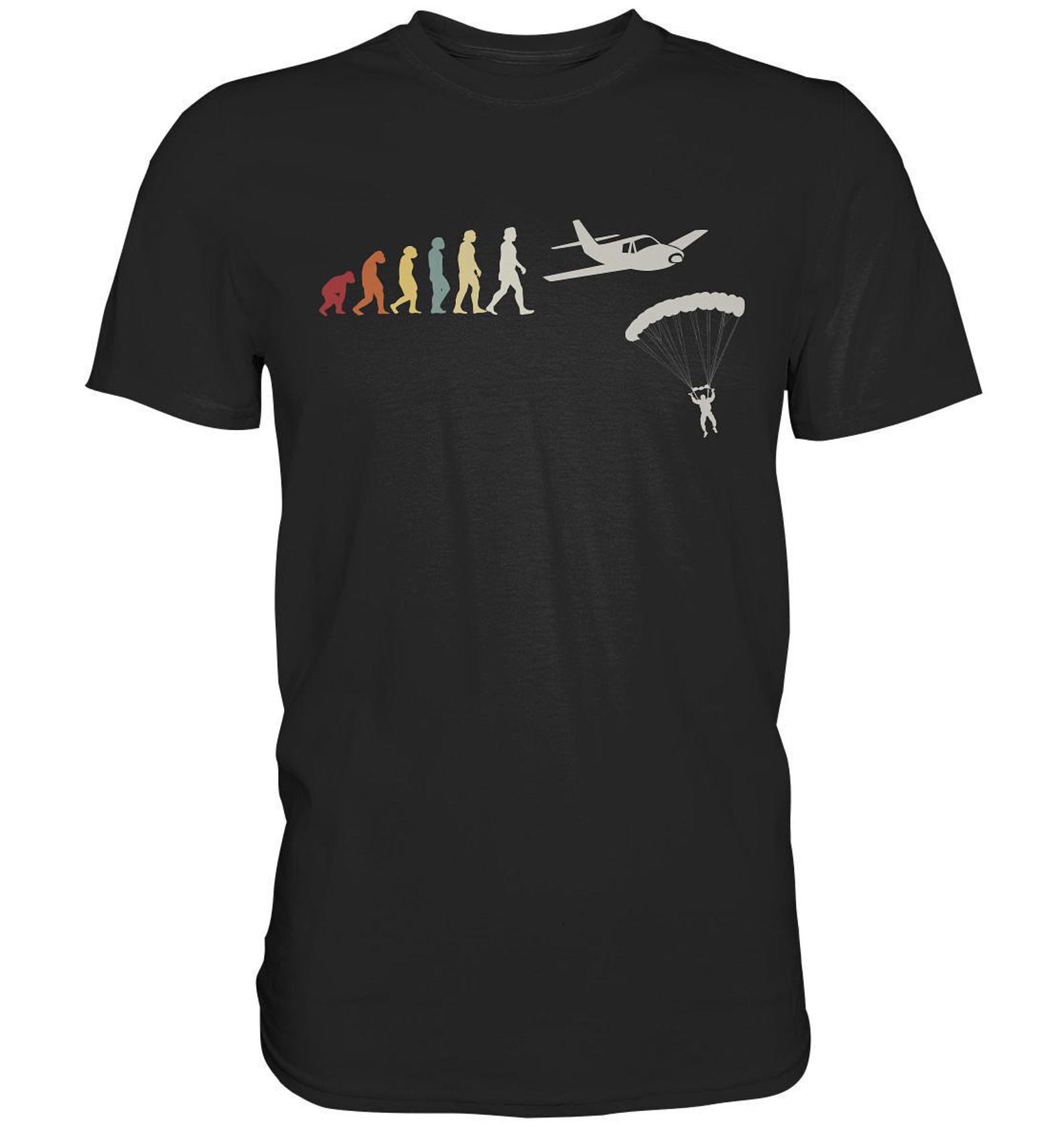 Parachute T-Shirt Skydiver Evolution Skydiving - Premium Shirt S