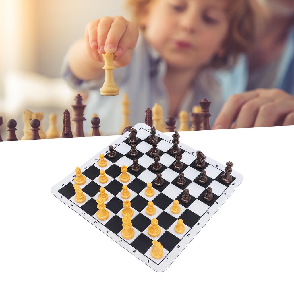 Chessmen with 1.89in King Plastic Chess Pieces with Chessboard for Adults Kids Party Supplies