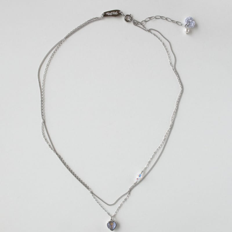 MERRYMOTIVE Aurora Heart 2 Chain Surgical Necklace