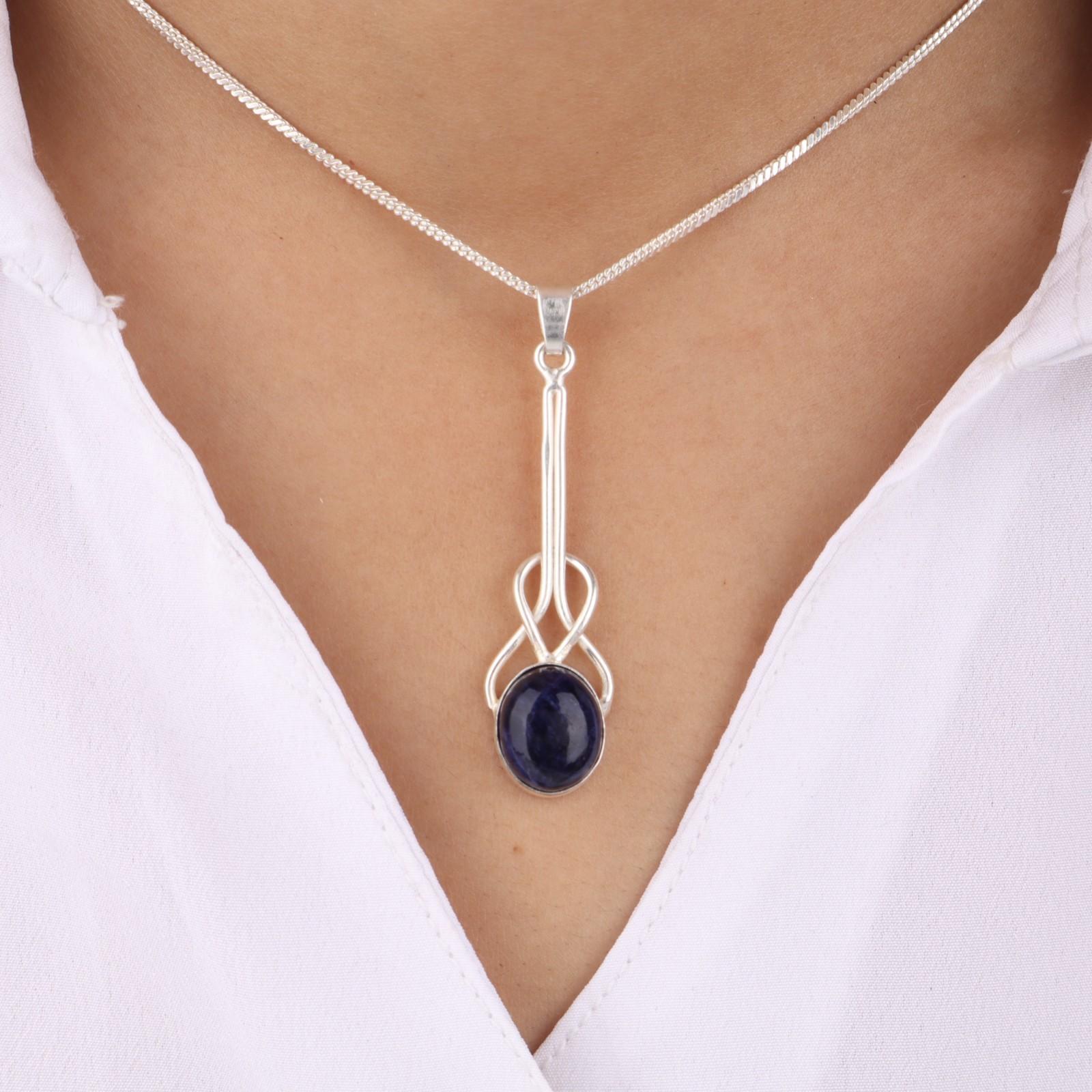 

Rare Sodalite Gemstone 925 Sterling Silver Jewelry Handmade Pendant1.79 For Her PP-60-31