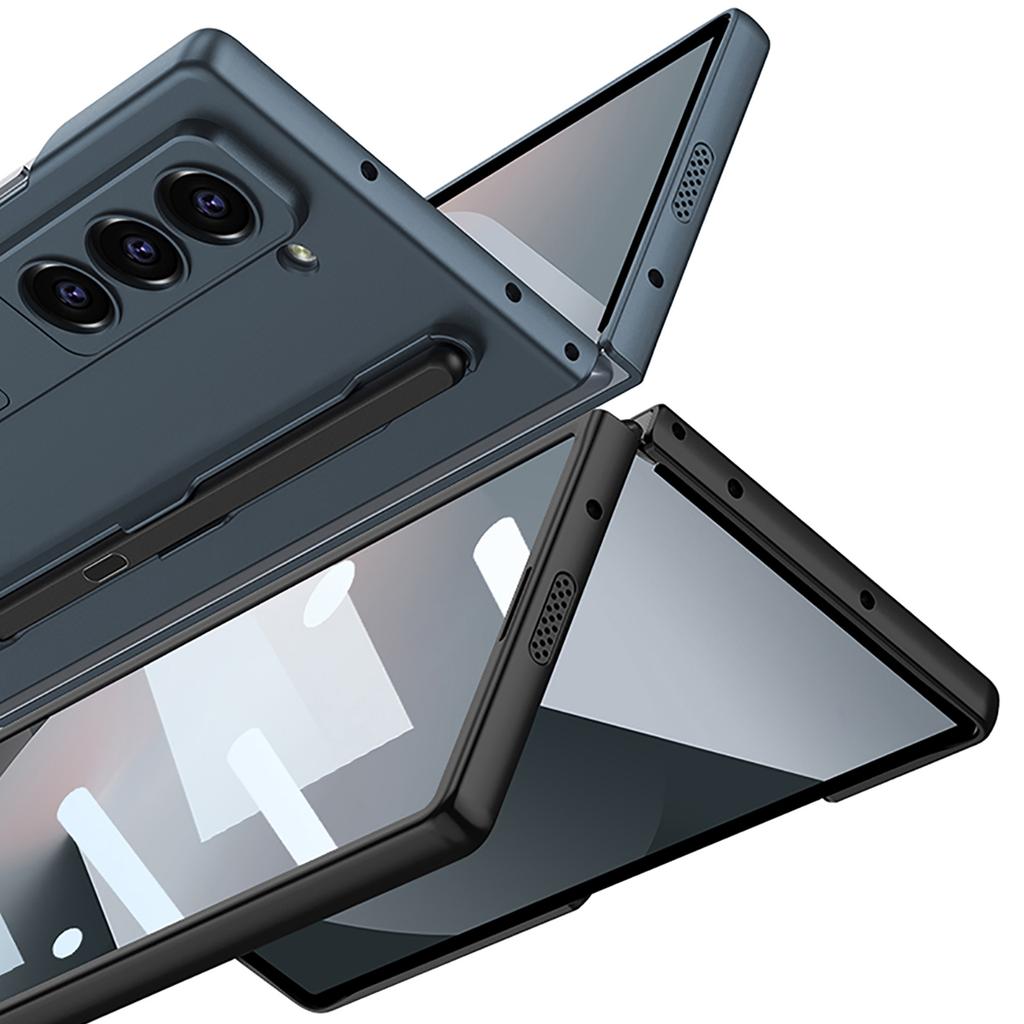 GKK Etui na Samsung Galaxy Z Fold6 5G z folią na ekran i podpórką, ultracienkie PC etui na telefon