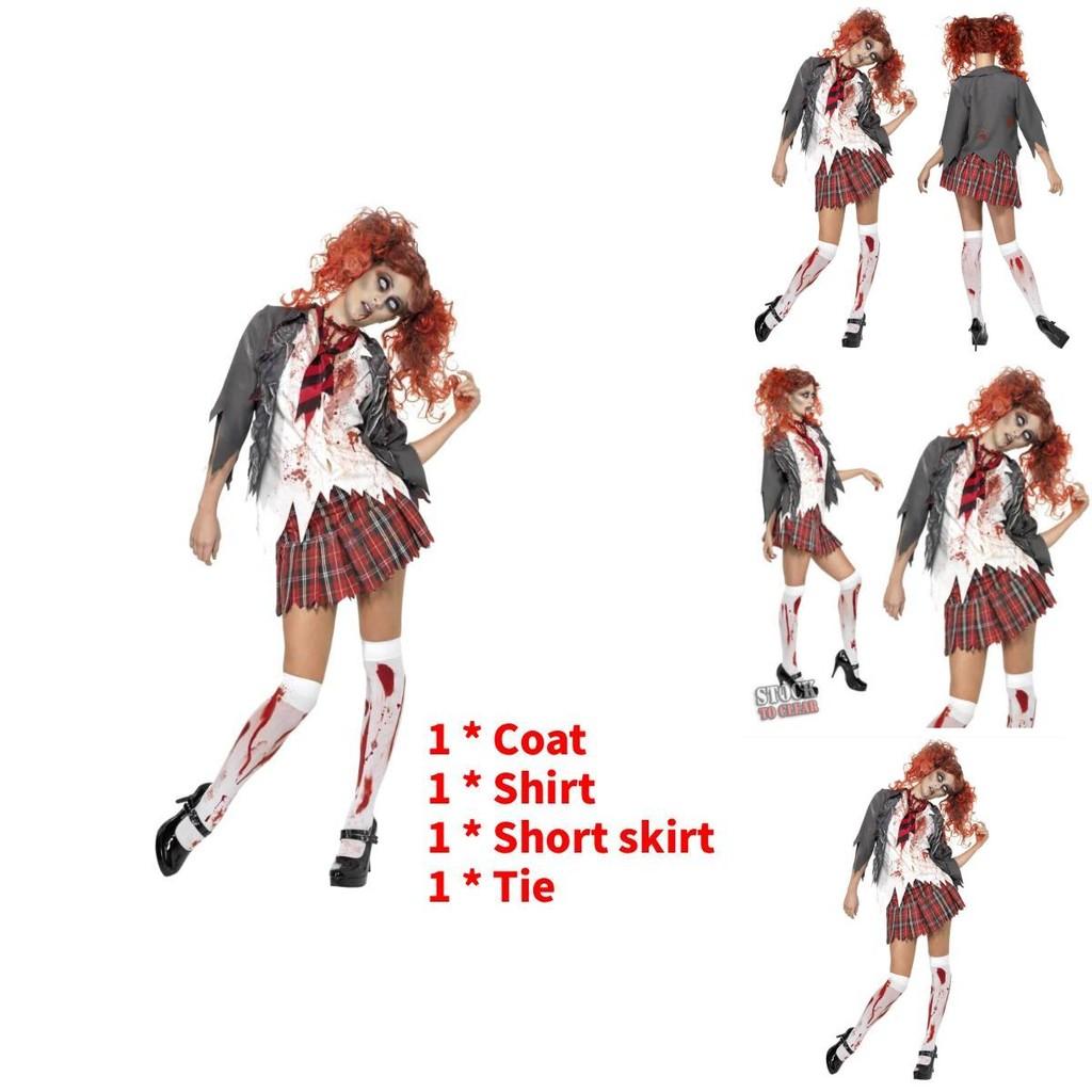 Costume da Studente Zombie per Halloween, Cosplay e Spettacoli Teatrali