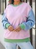 2026 Autumn/Winter Women's Round Neck Striped Long Sleeve Loose T-shirt