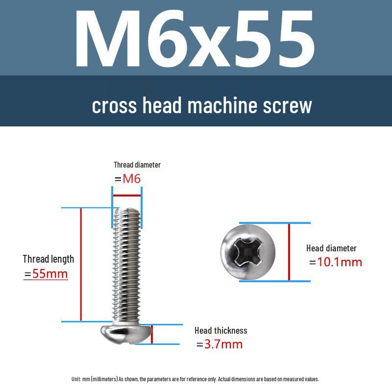 Yigu Direct 304 Edelstahl Kreuzschlitz Senkkopfschrauben M6-M10 Maschinengewinde