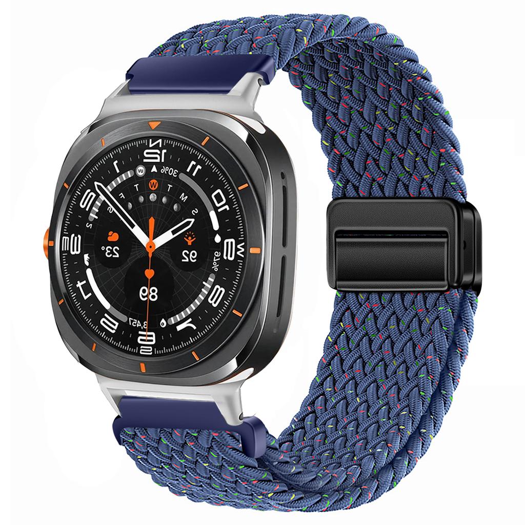 For Samsung Galaxy Watch Ultra Strap 47mm Accessories Magnetic Nylon Braided sport Bracelet Correa Galaxy Watch 7 Ultra Band