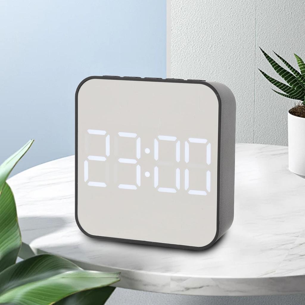 LED Digital Clock 2 Alarm Settings Multifunctional Small Electronic Alarm Clock with Temp Date Display for Bedroom