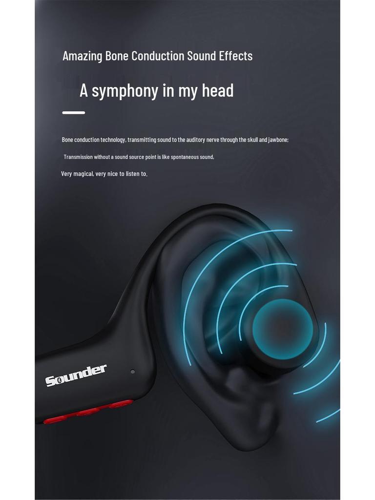 New 32GB Waterproof Bone Conduction Bluetooth Earphones for Sports