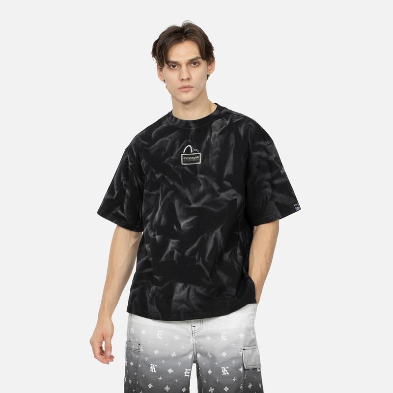 Evisu T-Shirts Men's Crew Neck Moderate Straight Fit 2ESGNM4TS5144LFCT