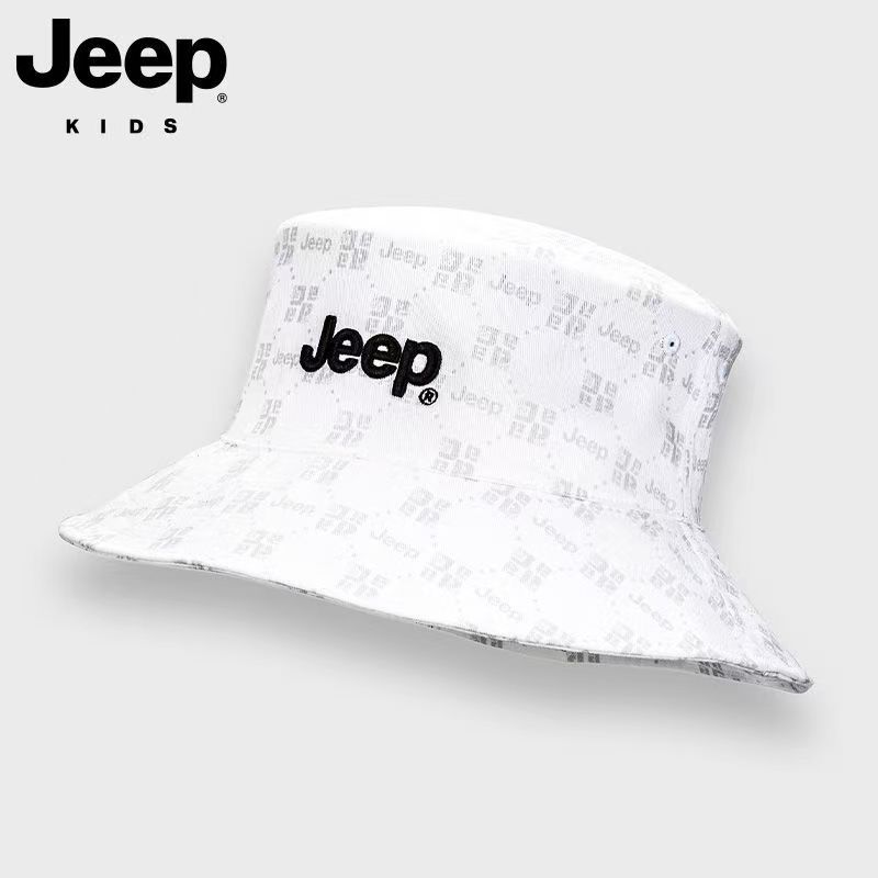 JEEP outdoor sun protection fisherman hat, fashionable, casual and versatile hat, summer face slimming and elegant basin hat белый