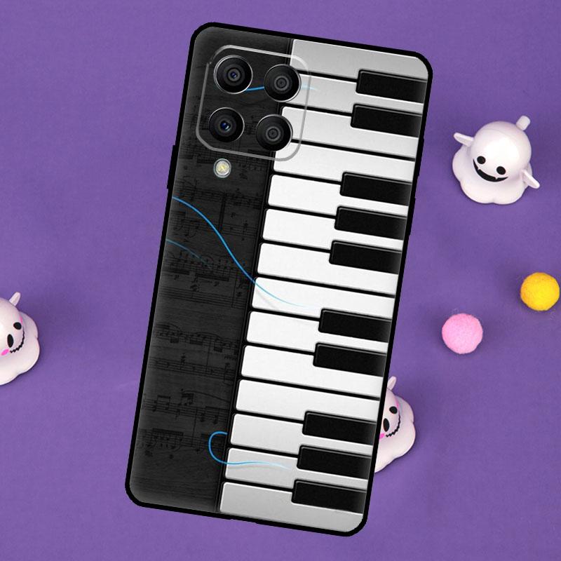 Piano keys Vintage Music Notes Cover For Samsung Galaxy M11 M51 M31 M33 M13 M23 M53 M15 M55 M14 M34 M54 M20 M32 M52 Case